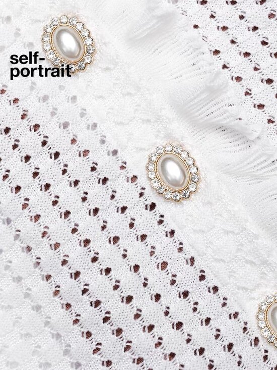 Self-Portrait white knit dress - Picture 2 of 14